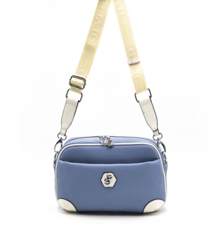 Дамска чанта през рамо светло синя 1094 M86 Petek Silver&amp;Polo