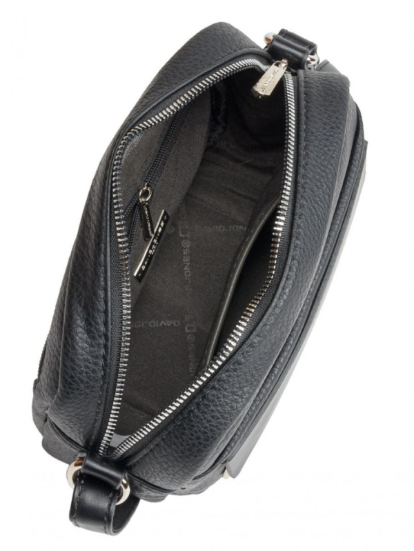 Дамска чанта през рамо черна 6911-1A David Jones