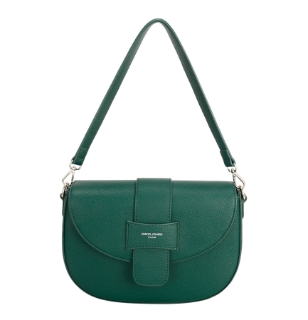 Дамска чанта през рамо тъмно зелена CM6808 David Jones