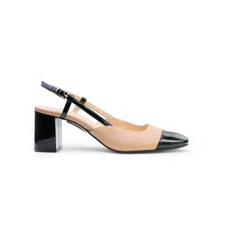 Дамски елегантни обувки в черно и бежово 9148-02 Angelina Ricci