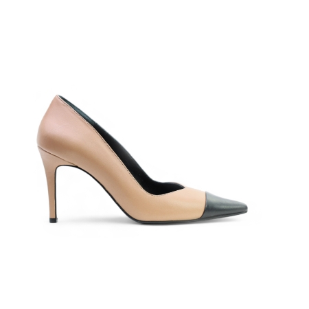 Дамски елегантни обувки в черно и бежово 271-24 Angelina Ricci