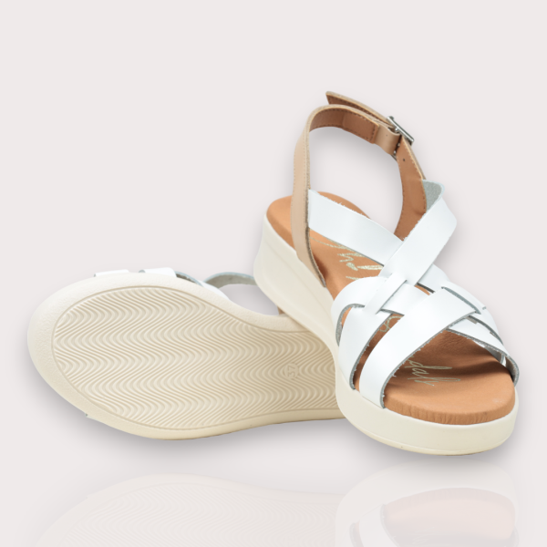 Дамски ежедневни сандали в бяло и бежово 5188 Oh my sandals