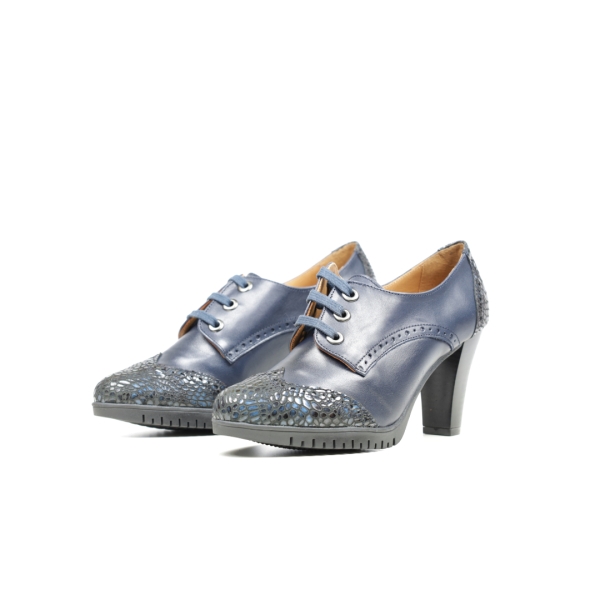 Дамски елегантни обувки на ток тъмно сини 107/1148 GS Modabella