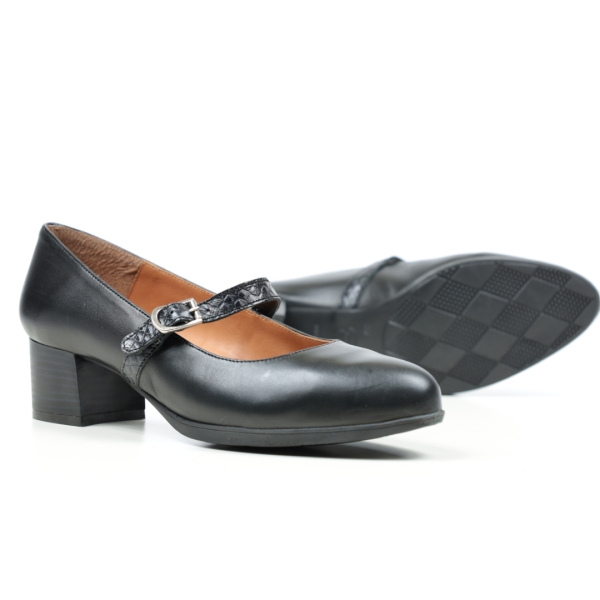 Дамски ежедневни обувки на ток черни 19/124 Modabella