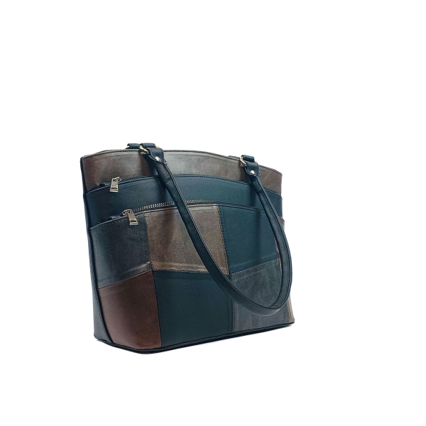 Дамска елегантна чанта в комбинация от цветове 2642