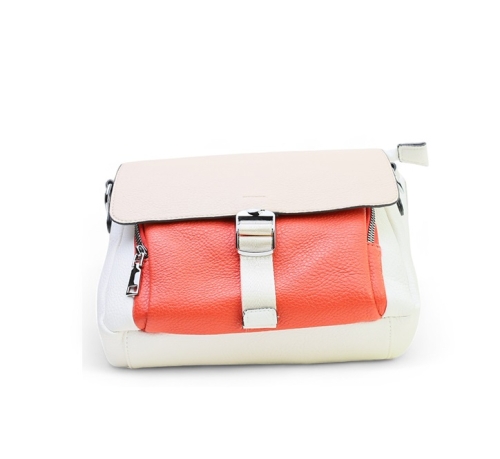 Дамска чанта през рамо в бяло и червено 28580