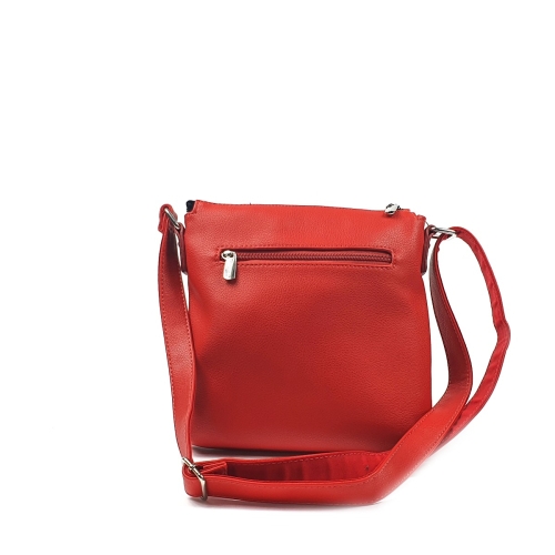 Дамска чанта през рамо червена 6201-1 David Jones
