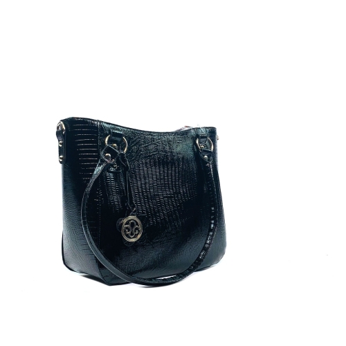 Дамска елегантна чанта в черен лак 2426 ДЕМРЕ